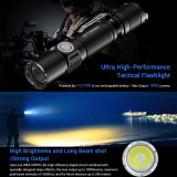 TacticalXmen JETBeam PC20 1800 Lumen Type-C Rechargeable Hard Light Tactical Flashlight