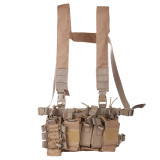 TacticalXmen Longrui Light Weight Heavy Duty Utility Training Multi Pocket D3 Carrier Military Chest Rig Vest for Army Hunting Airsoft Shooting
