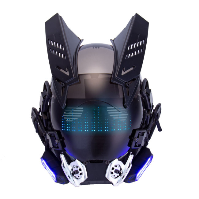 TacticalXmen Punk Gothic Cyber Tactical Mask with Chargeable Lights Cosplay Prop (Rhythm Version)