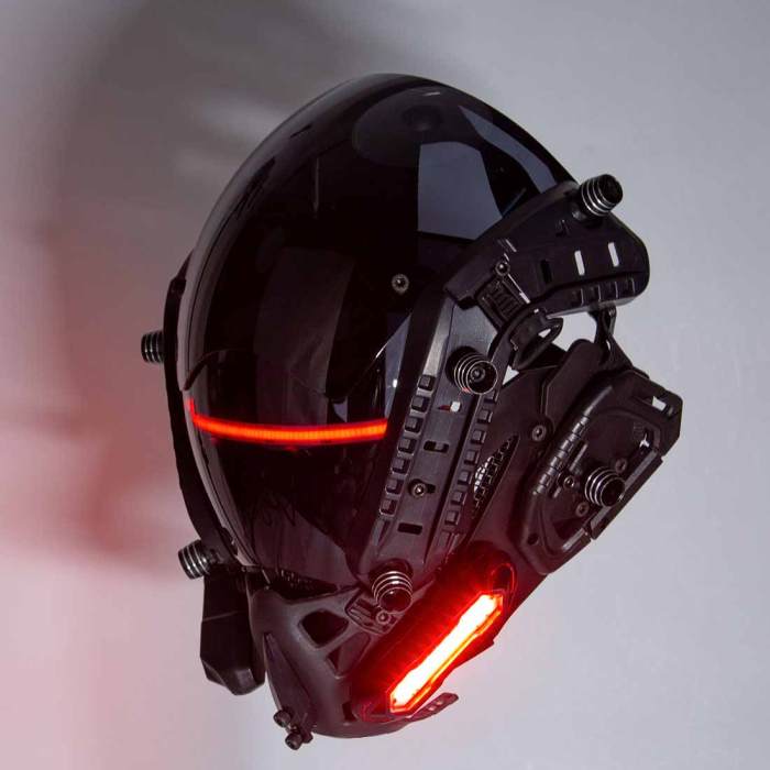 cyberpunk motorcycle helmet gas mask Mesh Half Face Techwear Official Embrace the fusion of technology and fashion Cyberpunk Techwear Black Gas Mask
