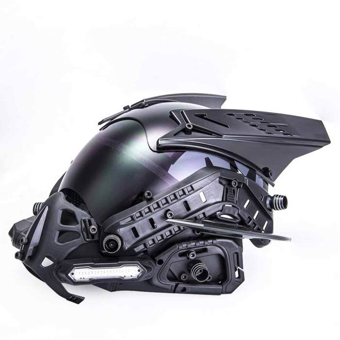 futuristic military motorcycle helmet Marikito Punk Mask, Helmet, Unique Sci-Fi For Adults, Perfect For Cosplay Accessory And Rave Parties (Black) : Clothing, Shoes & Jewelry 3D model Helmet scifi fantasy