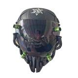 TacticalXmen Cyberpunk Helmet Mask Cyberpunk Gothic Tactical Helmet Mask with Lights