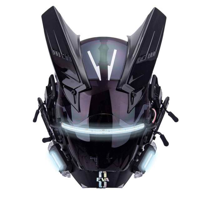 TacticalXmen Cyberpunk Helmet Mask Cyberpunk Futuristic Helmet Cyberpunk Mask techwear Cyberpunk Cosplay with LED Lights