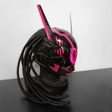 TacticalXmen Cyberpunk Helmet Mask Cyberpunk Cosplay Helmet Tactical Helmet Samurai Helmet with Pink Light