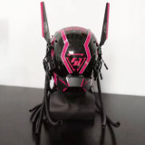 TacticalXmen Cyberpunk Helmet Mask Cyberpunk Cosplay Helmet Tactical Helmet Samurai Helmet with Pink Light