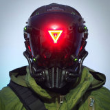 TacticalXmen Cyberpunk Helmet Mask Cyberpunk Cosplay Helmet Tactical Helmet Samurai Helmet with Red Light