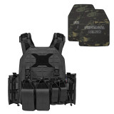 TacticalXmen Level IV Plates Rifle Rated Body Armor with Laser Cut Molle Quick Release Plate Carrier Tactical Vest