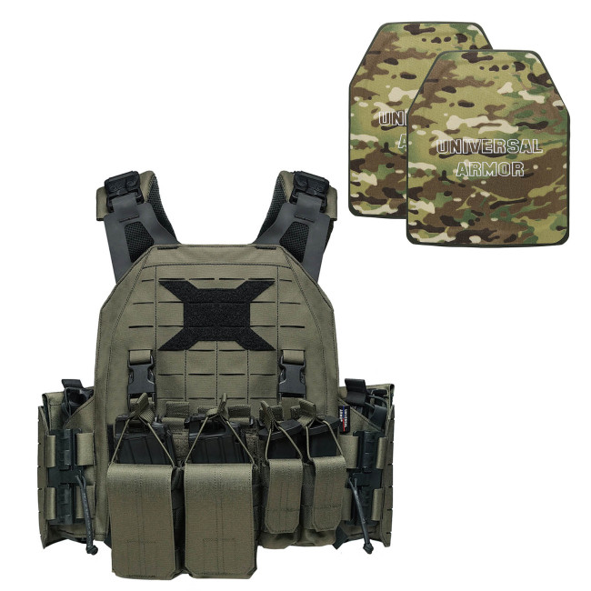 TacticalXmen Level IV Plates Rifle Rated Body Armor with Laser Cut Molle Quick Release Plate Carrier Tactical Vest