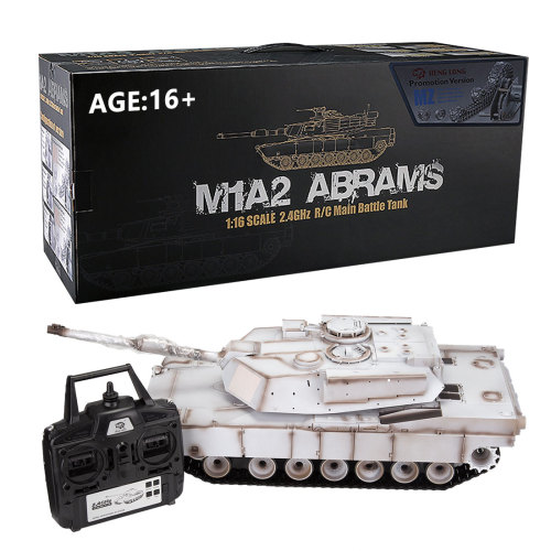 TacticalXmen 1:16 2.4G M1A2 RC Main Battle Tank Model Toys (Basic Version/Customized White)