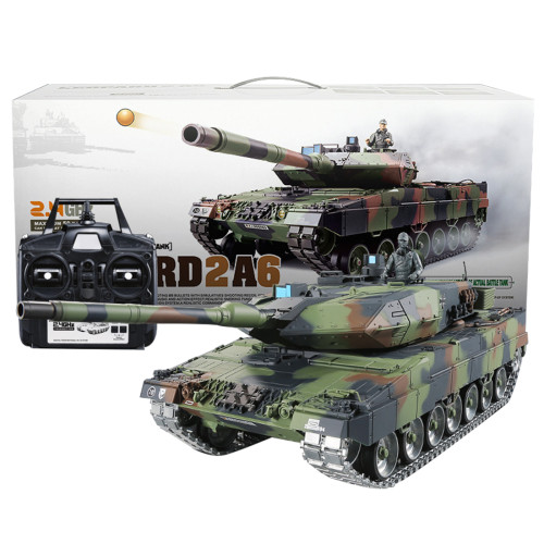 TacticalXmen 1:16 German Leopard 2A6 Main Battle Tank 2.4G Remote Control Model Military Tank with Sound Smoke Shooting Effect - Metal Ultimate Edition