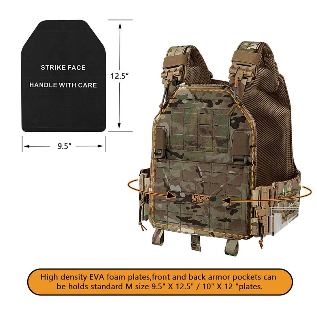 Quick-release Protective Plate Carrier Tactical Vest-TacticalXmen