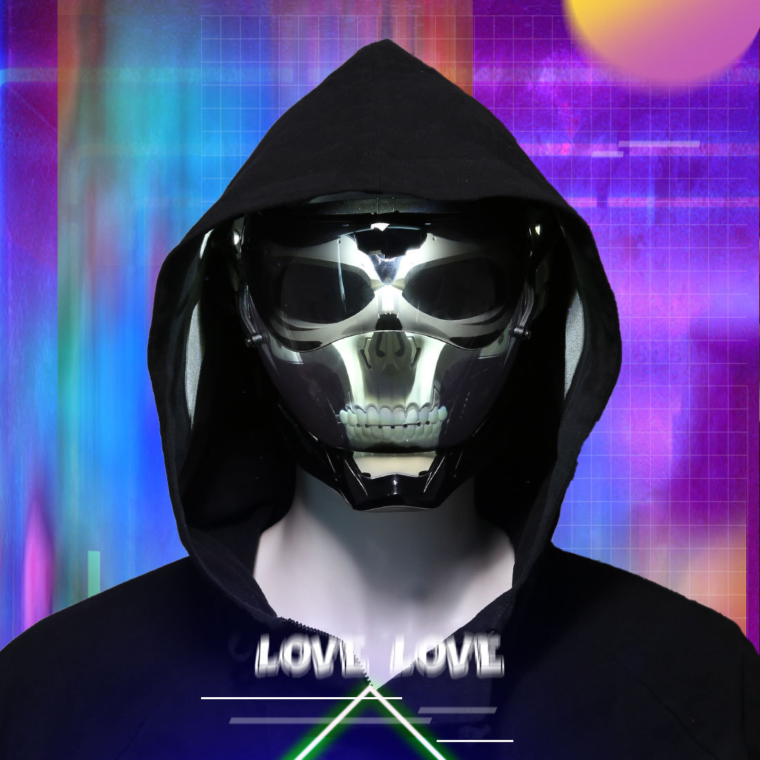 Cyberpunk Helmet Mask Cyberpunk Futuristic Punk Mecha Skull Head Mask ...