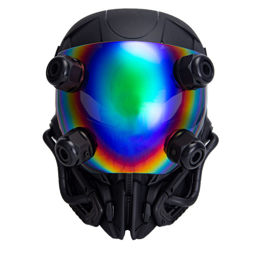 TacticalXmen Future Punk Function Helmet Mask Cosplay Costume Props with Colorful Visor