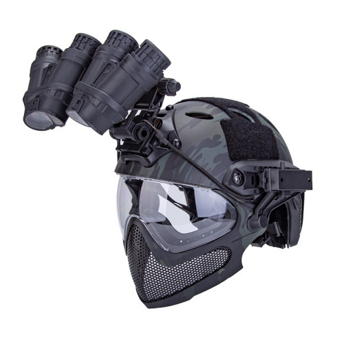 TacticalXmen Navigator Multifunctional Combination Helmet with Four Cylinder Binocular Night Vision Model