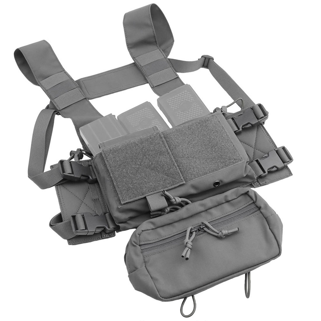 Tactical Multifunctional Expandable Chest Rig with Quick Detach System
