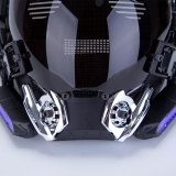 TacticalXmen Cyberpunk Blue Light Mask With Gauntlet&Wrist Armor For Tech Masquerade Props