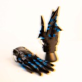 TacticalXmen Cyberpunk Blue Light Winged Mask With Gloves&Wrist Armor