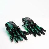 TacticalXmen Green Glowing Skull Head Helmet With Gloves Gauntlets