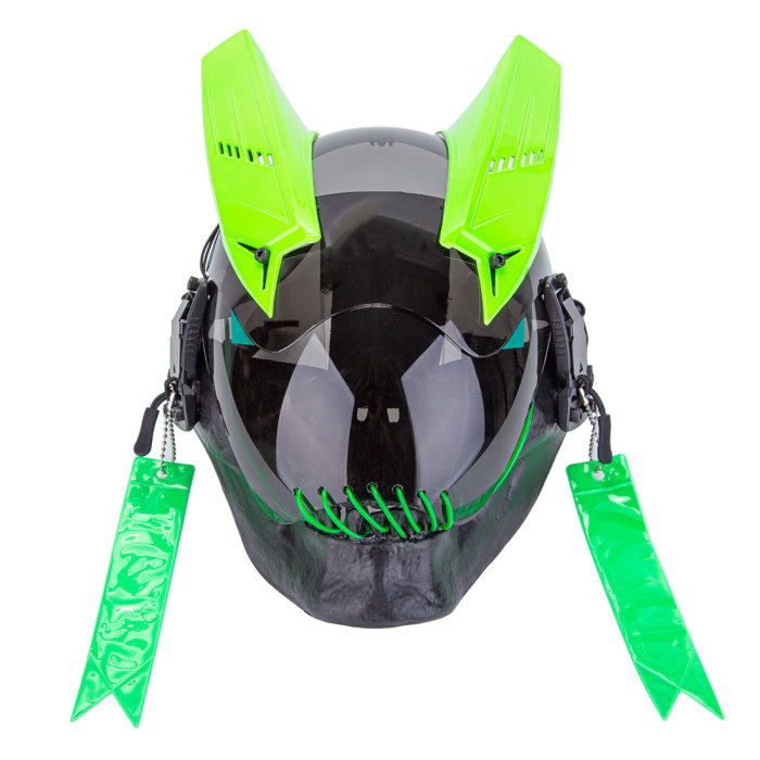 Cyberpunk Mask Future Tech Helmet With Streamers (Halloween Limited  Version)-TacticalXmen