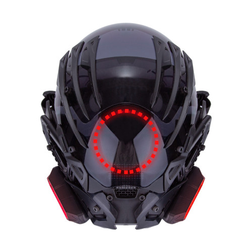 TacticalXmen Future Punk Tech Black Claw Mask with Rechargeable Red Round Light