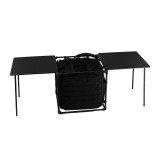 TacticalXmen Tactical Portable Outdoor Family Camping Folding Table Large Multi-Functional Storage with Three Tabletops