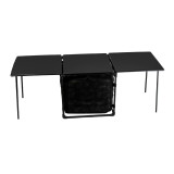 TacticalXmen Tactical Portable Outdoor Family Camping Folding Table Large Multi-Functional Storage with Three Tabletops