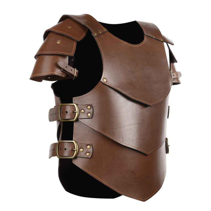 Medieval Renaissance Vintage Leather Shoulder Armor-TacticalXmen