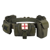 TacticalXmen YAKEDA Tactical Belt Patrol Multifunctional Molle Five-piece Nylon Detachable Adjustable Tactical Belt Equipped With Cartridge Pocket Accessory Bag