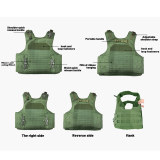 TacticalXmen NIJ IIIA Level Outdoor Portable Adjustable Quick Release MOLLE Tactical Plate & Protective Vest Suit