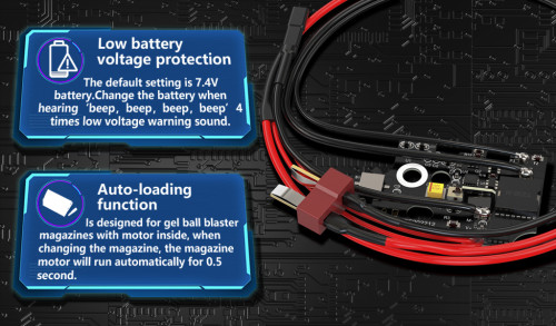 T238 ETU V1.42 for V2 Gearbox Multifunctional MOSFET Switch for Airsoft and Gel Ball Blasters