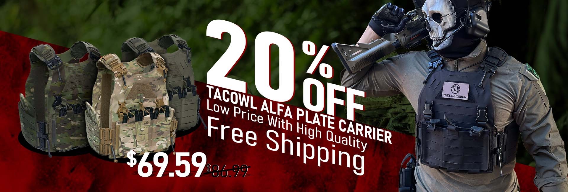 TacticalXmen Body Armor with Quick Release Plate Carrier Tactical Vest