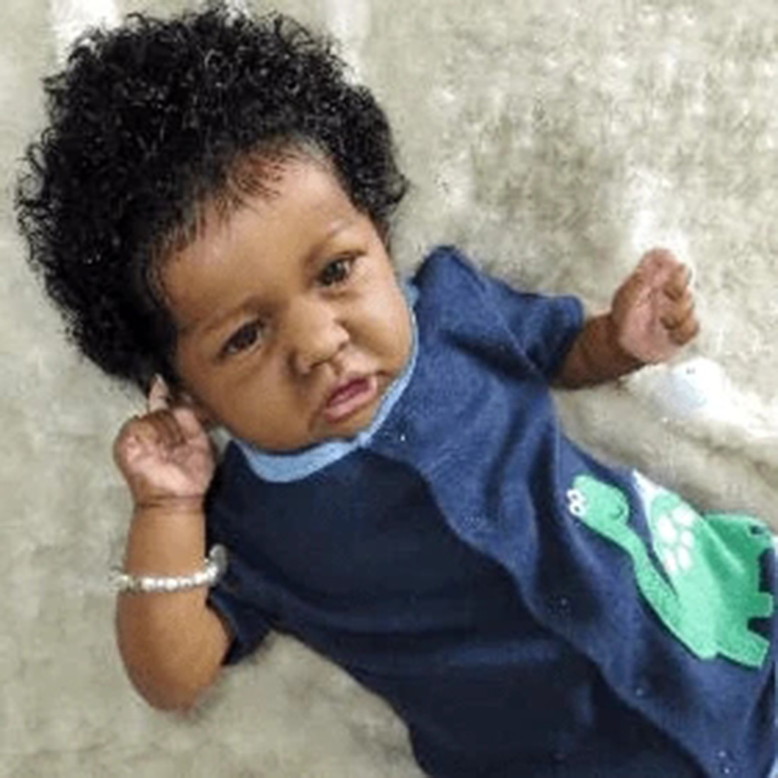 silicone baby boy black