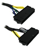 COMeap 24 Pin to 10 Pin ATX PSU Main Power Adapter Braided Sleeved Cable for IBM Lenovo PCs and Servers 12-inch(30cm) 
