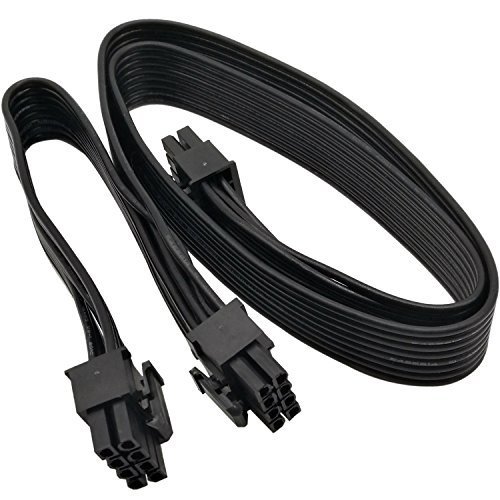 COMeap ATX CPU 8 Pin Male to Dual PCIe 2X 8 Pin (6+2) Male Power Adapter Cable for Corsair Modular Power Supply 24-inch+8-inch (62cm+21cm) 