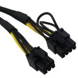 COMeap 10 Pin to 8 Pin(6+2) 6 Pin PCIe GPU Power Adapter Sleeved Cable for Dell Precision 5820 7820 21-inch (53cm) 