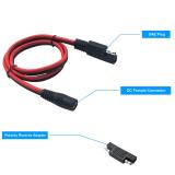 COMeap (2 Pack) SAE Plug to DC 5.5 x 2.1mm Female Adapter Cable with SAE Polarity Reverse Adapter for Solar Panel Charger and Automotive Battery 14AWG 23.6-Inch(60cm)