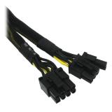 COMeap CPU 8 Pin Male to Dual 8 Pin(6+2) Male PCIe Power Adapter Cable for Dell PowerEdge T620 T630 T640 and NVIDIA Tesla GPU 21-inch(53cm)