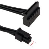 COMeap (2-Pack) Motherboard ATX Mini 4 Pin to 2X Right-Angle SATA Hard Drive HDD Power Supply Adapter Cable for Lenovo 18-inch(46cm)