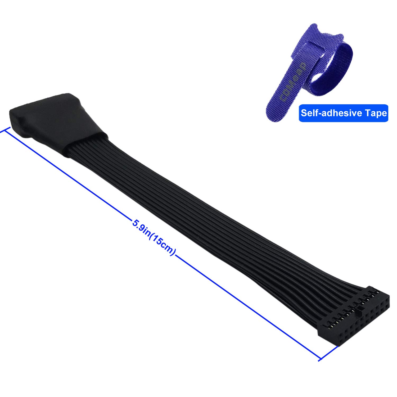 2x USB 3.0 Interne Verlängerungskabel – 19/20 Pin, 15 Cm, Für Motherboard-Header
