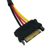 COMeap 15 Pin SATA Power Extension Cable Male to Female Braided Sleeved Adapter 24-inch(60CM)