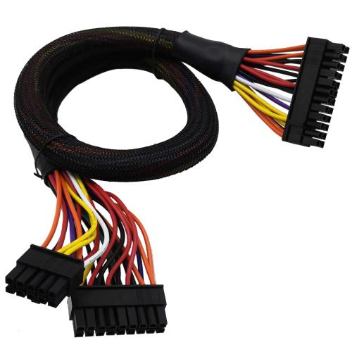 COMeap 18 Pin + 10 Pin to 24 Pin ATX PSU Power Adapter Sleeved Cable for Corsair RMX RMi SF HX Series Power Supply 24.8-inch(63cm) 