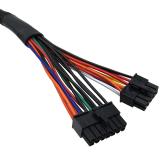 COMeap 14 Pin + 10 Pin to 24 Pin ATX PSU Power Adapter Sleeved Cable for Corsair AXI HXI Series Power Supply 24.8-inch(63cm)