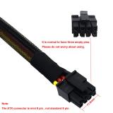COMeap Motherboard ATX Mini 8 Pin to 2X Right-Angle 15 Pin SATA Hard Drive HDD Power Adapter Cable for Dell OptiPlex Series 3020 5040 7020 9020 14.5-inch(37cm)