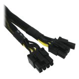 COMeap 8 Pin Female to Dual 2X 8 Pin (6+2) Male PCI Express Power Adapter Braided Y-Splitter Cable 9-inch(23cm)