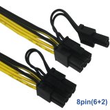 COMeap (2-Pack) 6 Pin Male to 8 Pin (6+2) PCI Express Power Adapter Cable for CoolerMaster and Thermaltake Power Supply with 6 Pin Port 20-inch (51cm)