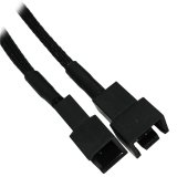 COMeap SATA to 2X 4 Pin Male Sleeved Computer Case Fan Power Splitter Adapter Cable 12-inch(30cm)