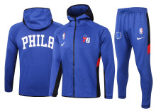 NBA Philadelphia 76ers Blue with Cap Jacket Tracksuit High Quality