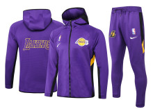 NBA Los Angeles Lakers Purple with Cap Jacket Tracksuit High Quality
