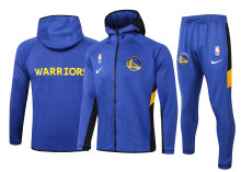 NBA Golden State Warriors Blue with Cap Jacket Tracksuit High Quality