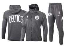 NBA Boston Celtics Dark Grey with Cap Jacket Tracksuit High Quality